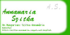 annamaria szitka business card